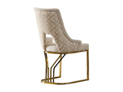 Zen Cream Dining Room Set (Consol With Mirror & Dining Table & 6 Dining Chair) - Ornate Home