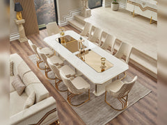 Zen Cream Dining Table - Ornate Home