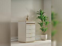 Zen Cream/Gold Chest of Drawers - Ornate Home