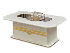 Zen Cream/Gold Coffee Table - Ornate Home