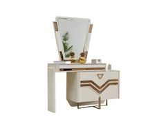 Zen Cream/Gold Dresser With Mirror - Ornate Home