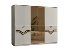 Zen Cream/Gold Wardrobe - Ornate Home
