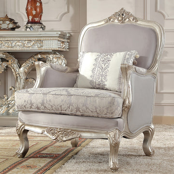 Zen Silver 3pc Living Room Set  / HD-2662 - Ornate Home
