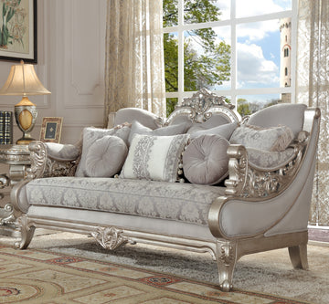 Zen Silver 3pc Living Room Set  / HD-2662 - Ornate Home
