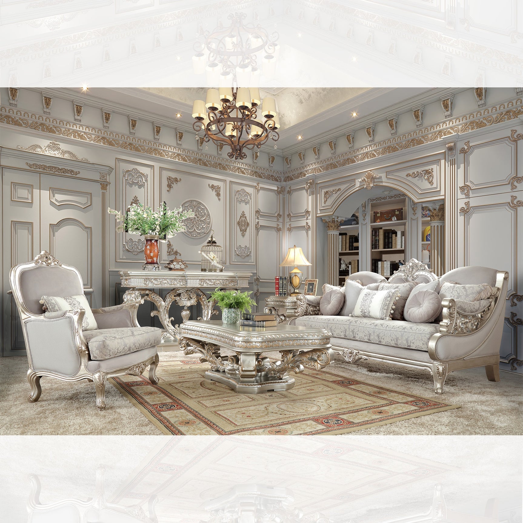 Zen Silver Sofa  / HD-2662 - Ornate Home