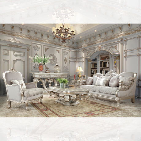 Zen Silver Sofa  / HD-2662 - Ornate Home