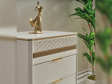 Zen Cream/Gold Chest of Drawers