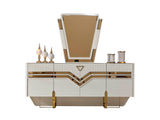 Zen Cream Consol With Mirror