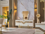 Zen Cream Consol With Mirror