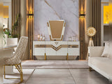 Zen Cream Consol With Mirror