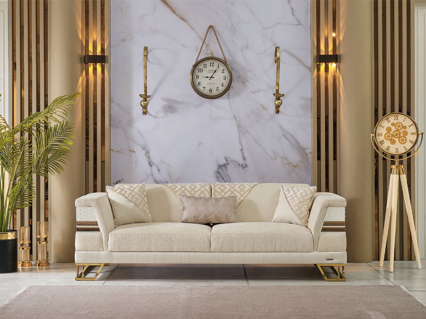 Zen Cream Convertible Sofa