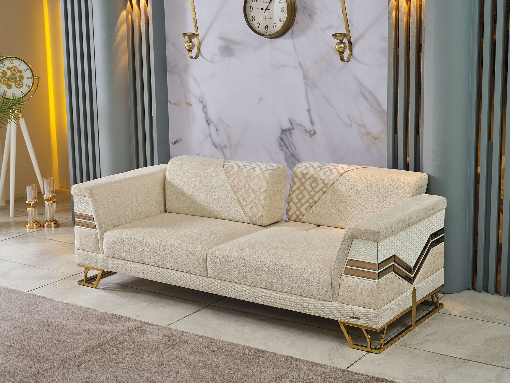 Zen Cream Convertible Sofa