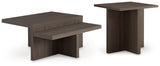 Zendex Brown Occasional Table Set (Set of 2) (Online Special Price) - Ornate Home