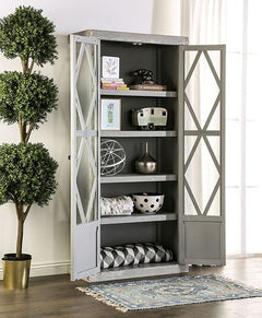 Zenia Weathered Gray Curio - Ornate Home
