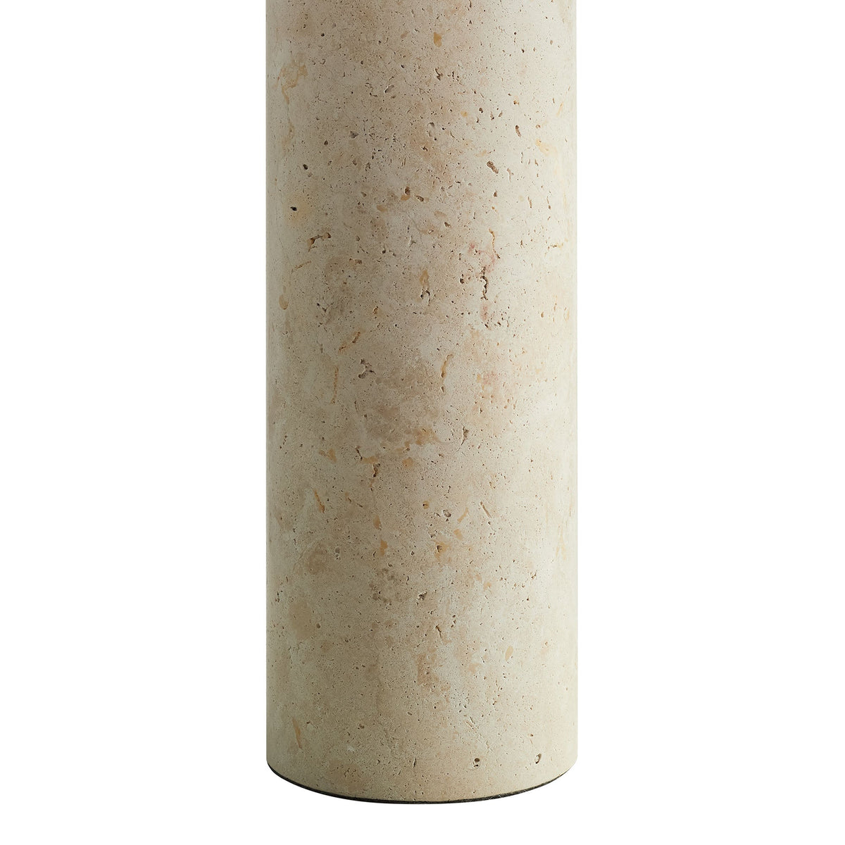 Zenith Travertine Table Lamp With Fabric Drum Shade - Ornate Home