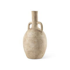 Zenni Warm Beige 12"H Ceramic Vase - Ornate Home