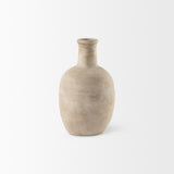 Zenni Warm Beige 9.2"H Ceramic Vase - Ornate Home