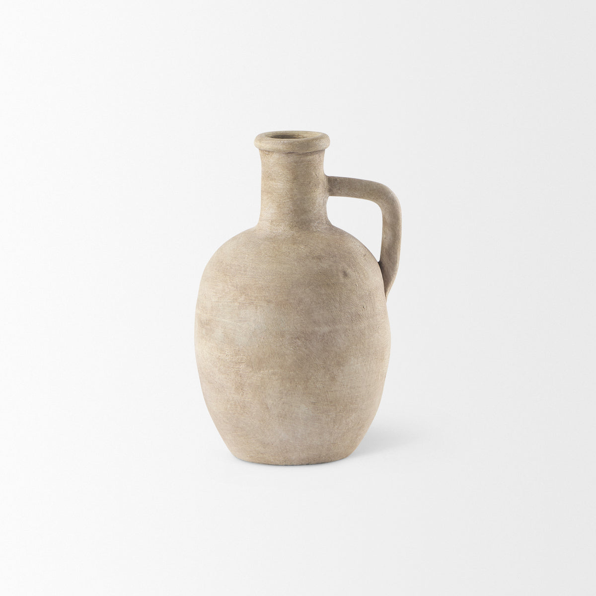 Zenni Warm Beige 9.2"H Ceramic Vase - Ornate Home