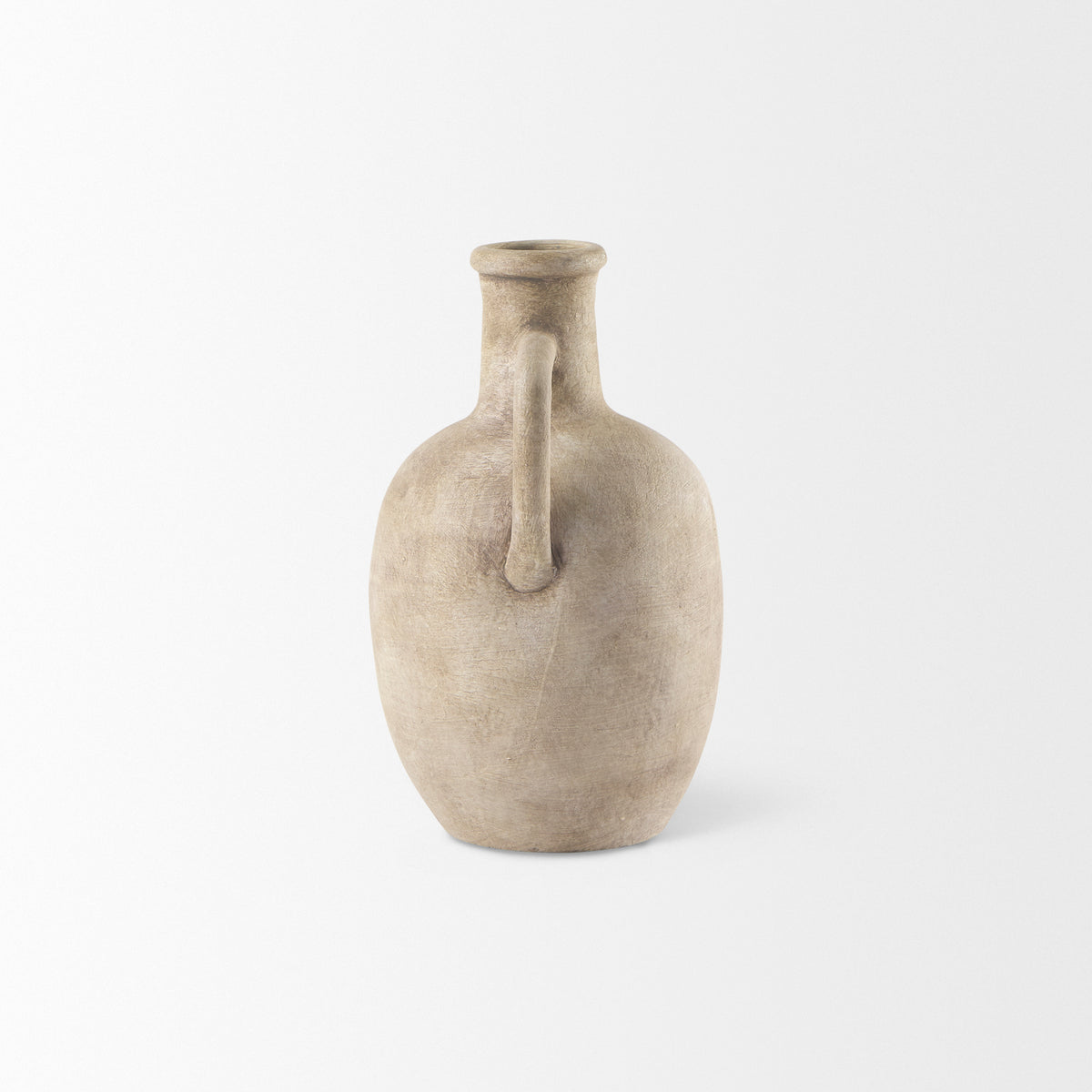 Zenni Warm Beige 9.2"H Ceramic Vase - Ornate Home