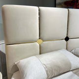 Zennia Gold/Ivory Queen Lift Up Storage Bed