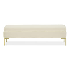 Zennia Gold/Ivory Velvet Accent Bench - Ornate Home