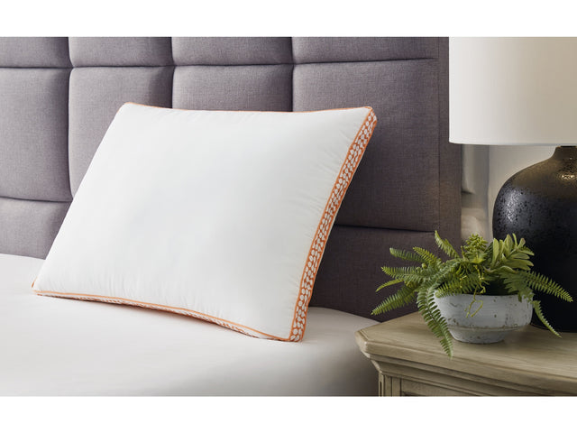 Zephyr 2.0 White/Orange 3-in-1 Pillow (6/Case) - Ornate Home