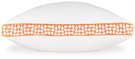Zephyr 2.0 White/Orange 3-in-1 Pillow - Ornate Home