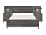 Zephyr Brown/Silver 5-Piece Full Bedroom Set - Ornate Home