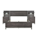 Zephyr Brown/Silver 5-Piece Full Bedroom Set - Ornate Home