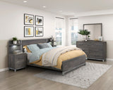 Zephyr Brown/Silver 5-Piece Full Bedroom Set - Ornate Home