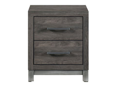 Zephyr Brown/Silver Nightstand - Ornate Home