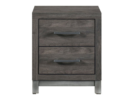 Zephyr Brown/Silver Nightstand - Ornate Home