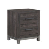 Zephyr Brown/Silver Nightstand - Ornate Home