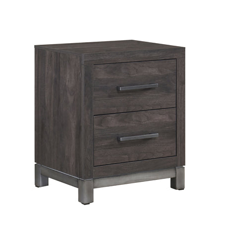 Zephyr Brown/Silver Nightstand - Ornate Home