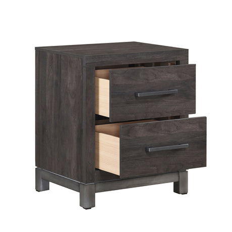 Zephyr Brown/Silver Nightstand - Ornate Home