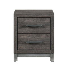 Zephyr Brown/Silver Nightstand - Ornate Home