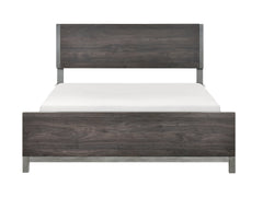 Zephyr Brown/Silver Queen Bed - Ornate Home