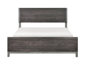 Zephyr Brown/Silver Queen Bed - Ornate Home