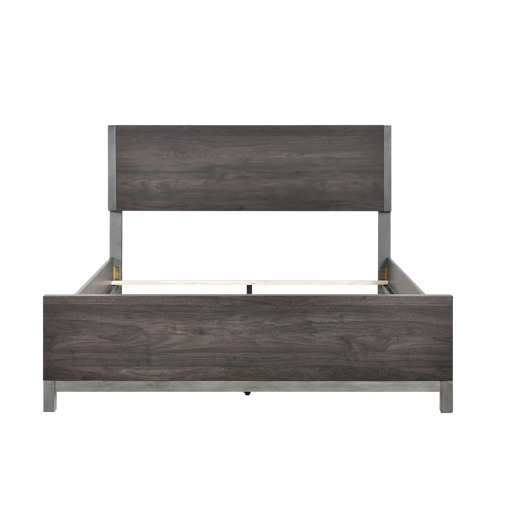Zephyr Brown/Silver Queen Bed - Ornate Home