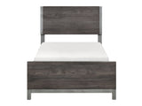 Zephyr Brown/Silver Twin Bed - Ornate Home