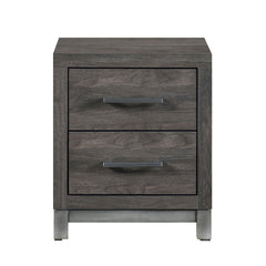 Zephyr Brownish Gray/Antique Silver 5-Piece Twin Bedroom Set - Ornate Home
