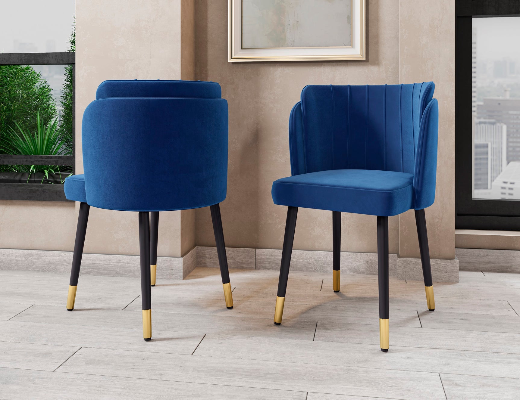 Zephyr Dining Chair in Royal Blue - Ornate Home