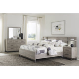 Zephyr Light Gray 5-Piece Set California King Wall Bedroom Set - Ornate Home