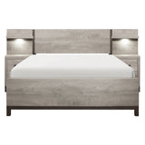 Zephyr Light Gray 5-Piece Set Eastern King Wall Bedroom Set - Ornate Home