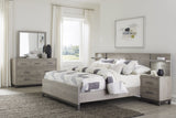 Zephyr Light Gray 5-Piece Set Full Wall Bedroom Set - Ornate Home