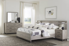 Zephyr Light Gray 5-Piece Set Queen Wall Bedroom Set - Ornate Home