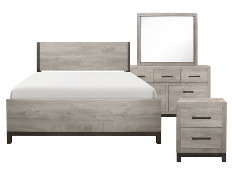 Zephyr Light Gray / Gray 4-piece Queen Bedroom Set - Ornate Home