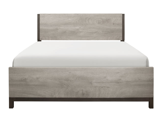 Zephyr Light Gray Queen Bed - Ornate Home