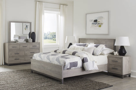 Zephyr Light Gray Queen Bed - Ornate Home