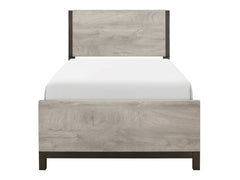 Zephyr Light Gray Twin Bed - Ornate Home